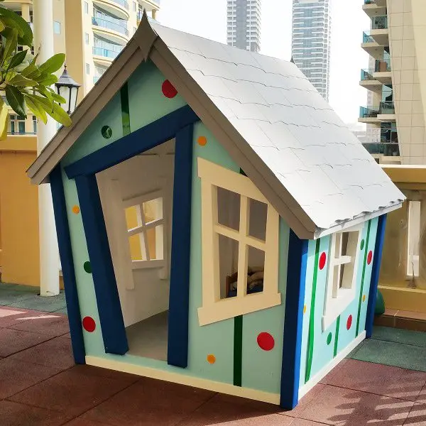 Kids Playhouse Crooked Cottage Wooden Indoor Playhouse for playroom Nurseries Hotel School and  indoor playground
