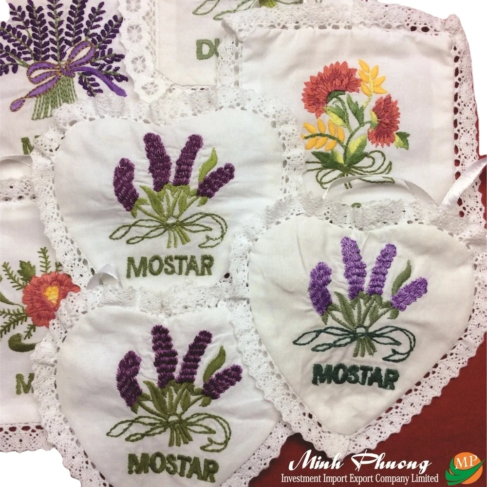 Wholesale Quality The Vietnam Good Quality Lavender Sachet Embroidery Crafts from Vietnam Best Supplier