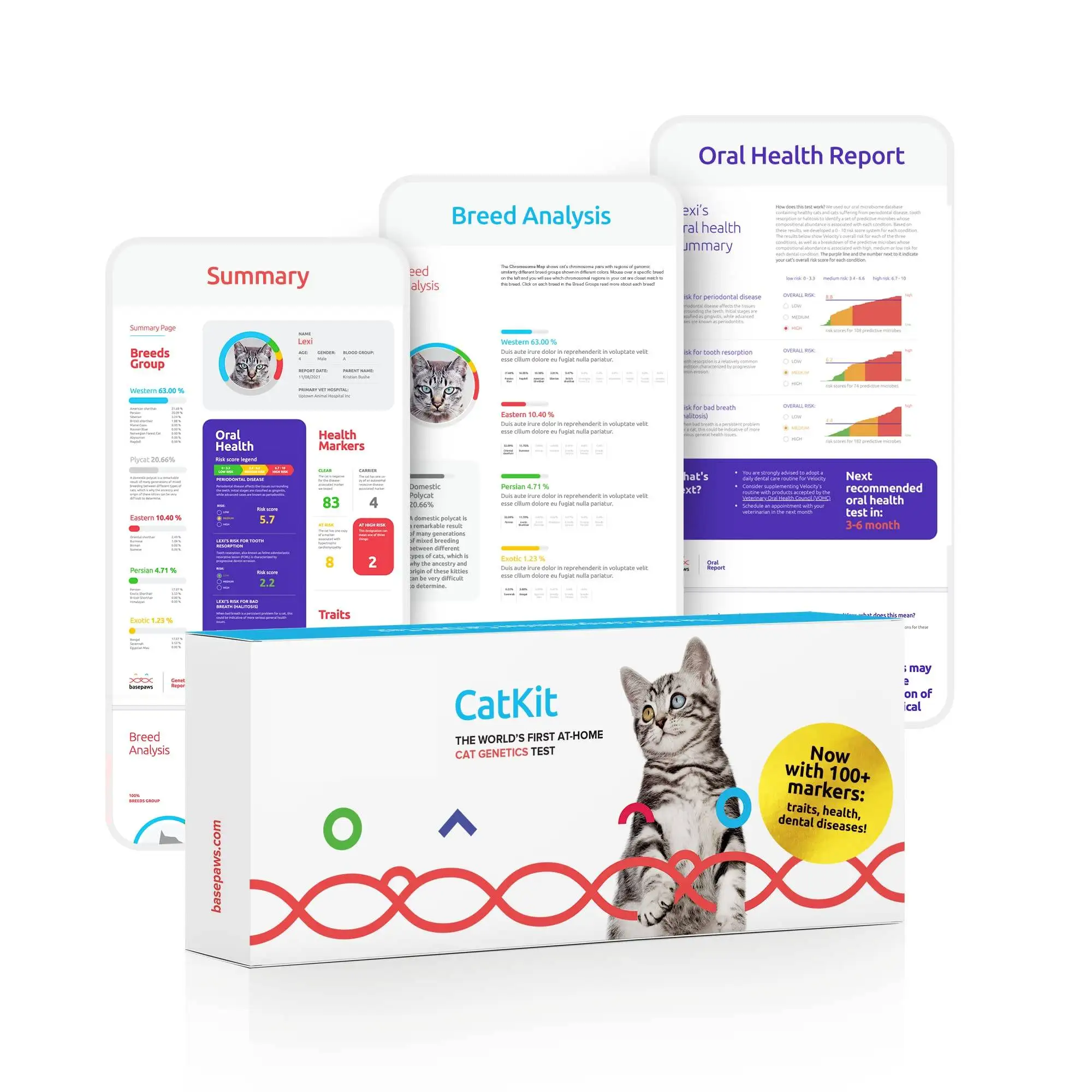 Cat DNA Test Breed + Health + Dental Report Top Cat Breeds & 114 Health & Trait Markers As Seen On Shark Tank