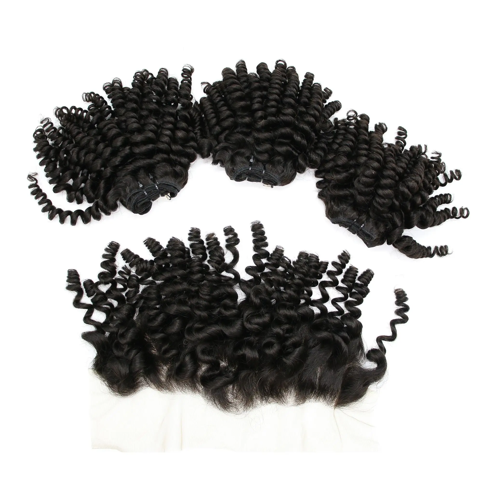 New hot Curly Hair Extension and frontal for full head 100  Vietnamese Remy Human Hair High Quality Factory Price