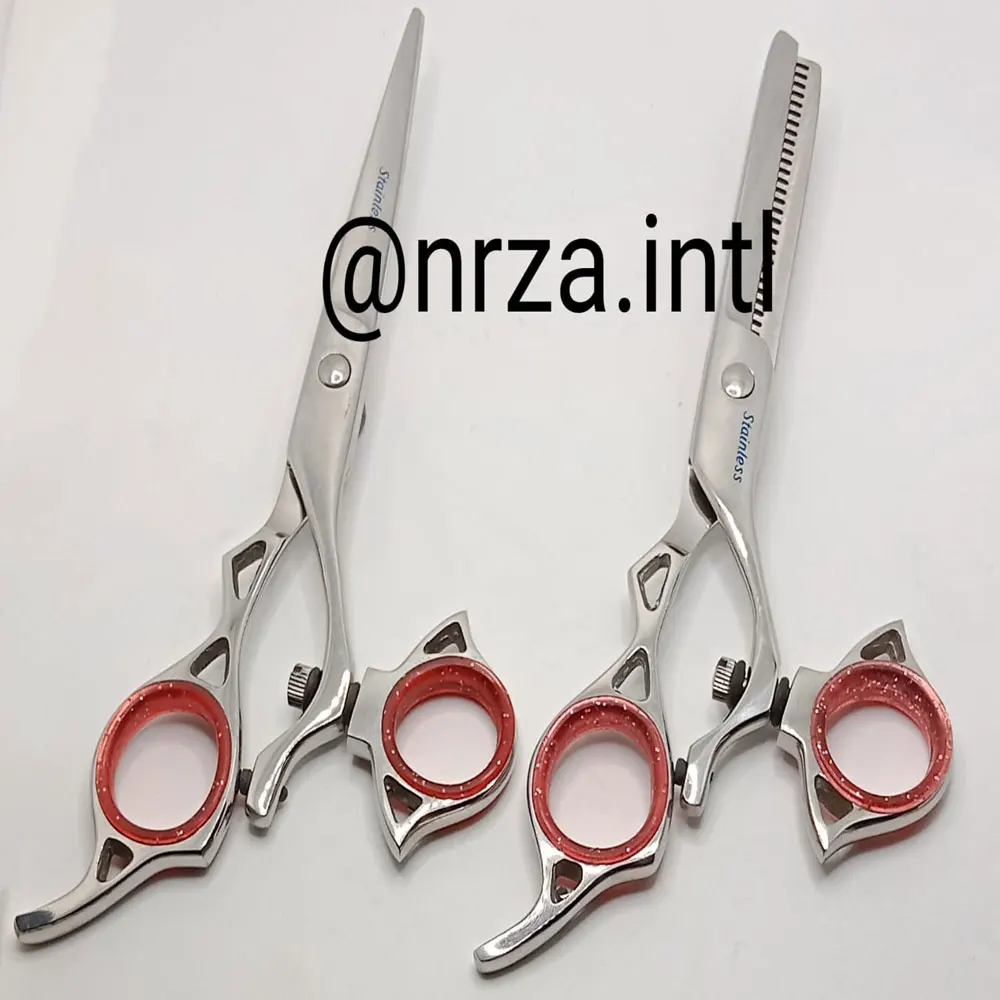 barber scissor saloon beauty kit scissor set with razors black beauty saloon kit personnel kit hair cutting home use