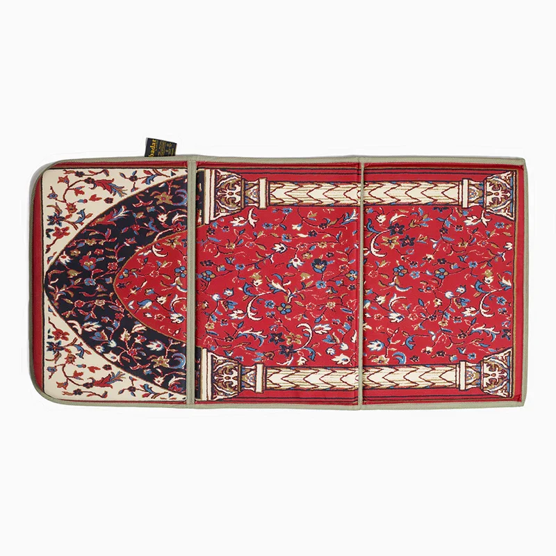 ABDEEZ Modern Muslim Prayer Rug with Backrest Washable Polyester for Home or Travel Enhances Comfort during Prayer