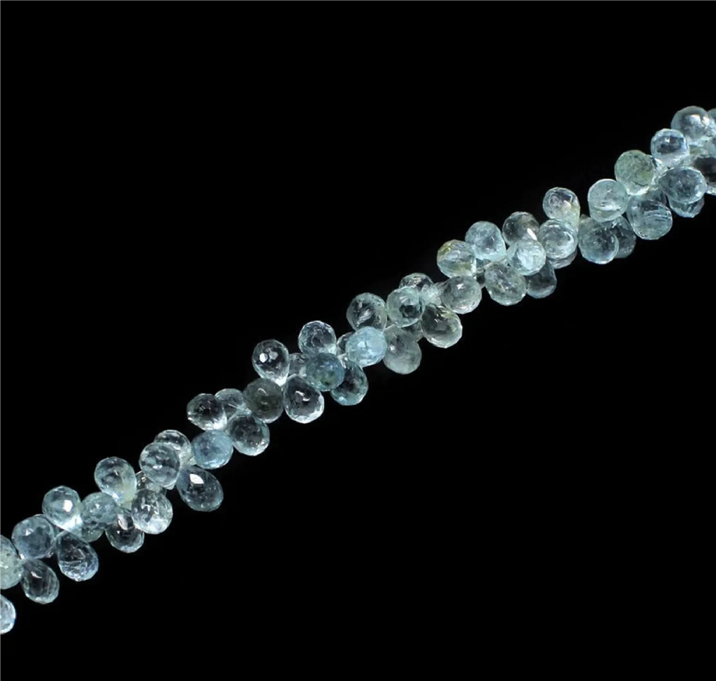 Natural Blue Aquamarine Faceted Gemstone Pear Drop Teardrop Briolette 8 Inch 4x6-5 X 7 mm Stone Beads
