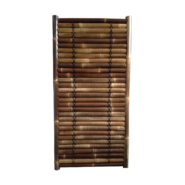 Wholesale Horizontal Java Black Bamboo Fence Strong Ecofriendly Durable Garden Fence Modern Style Bamboo Garden Fence