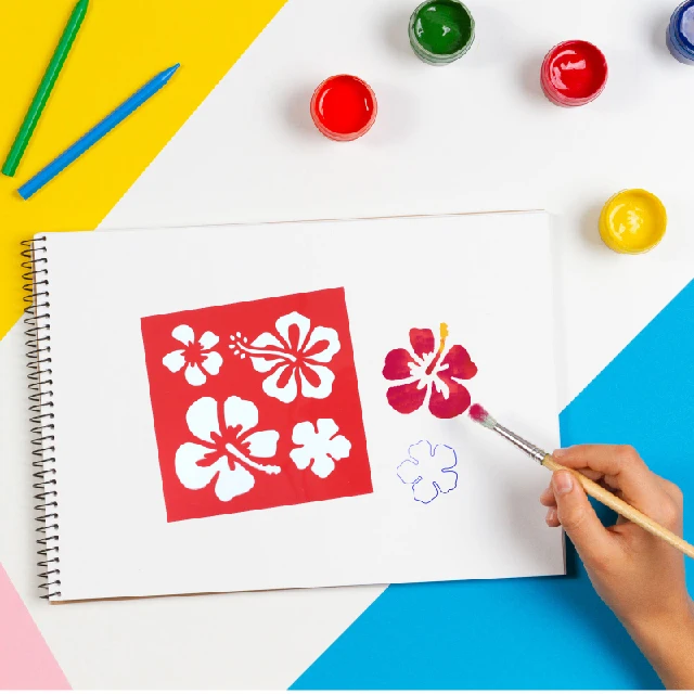 Wholesale flower stencils for kids painting and drawing