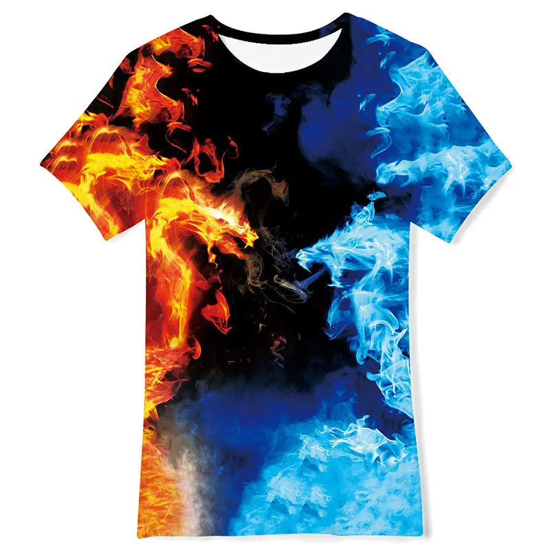 Top Trending Custom Digital Printed Short Film Sleeve Mesh Top 3d Digital Print T Shirt For Men Hip Hop Girls