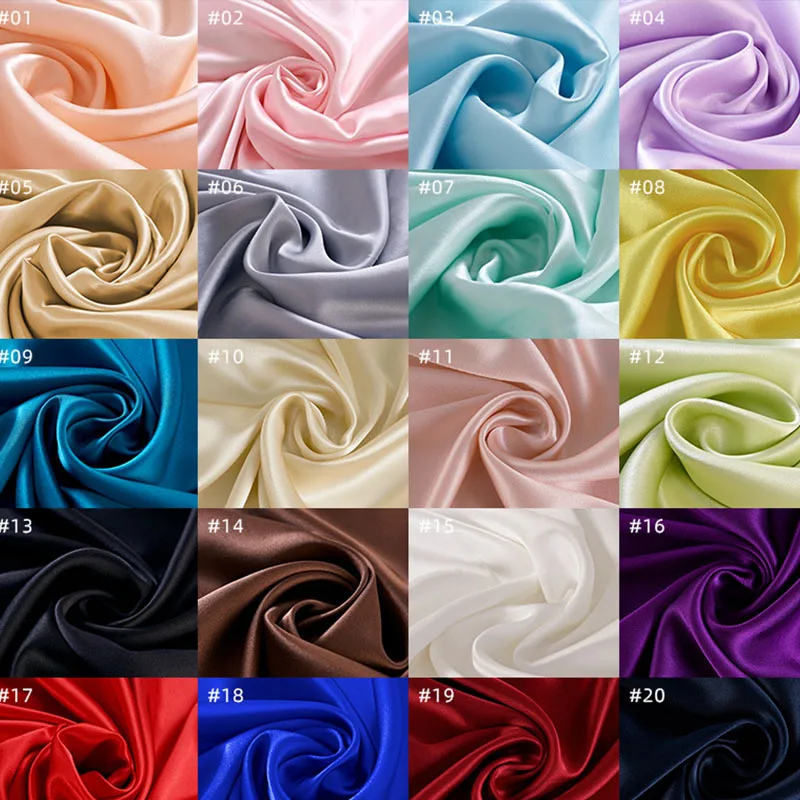 Plain Crepe Satin Foreign Trade Fabric Silk Fabric Mulberry Silk K0011 Wholesale 114cm Sofa Woven Fashion Service Wedding Sofa