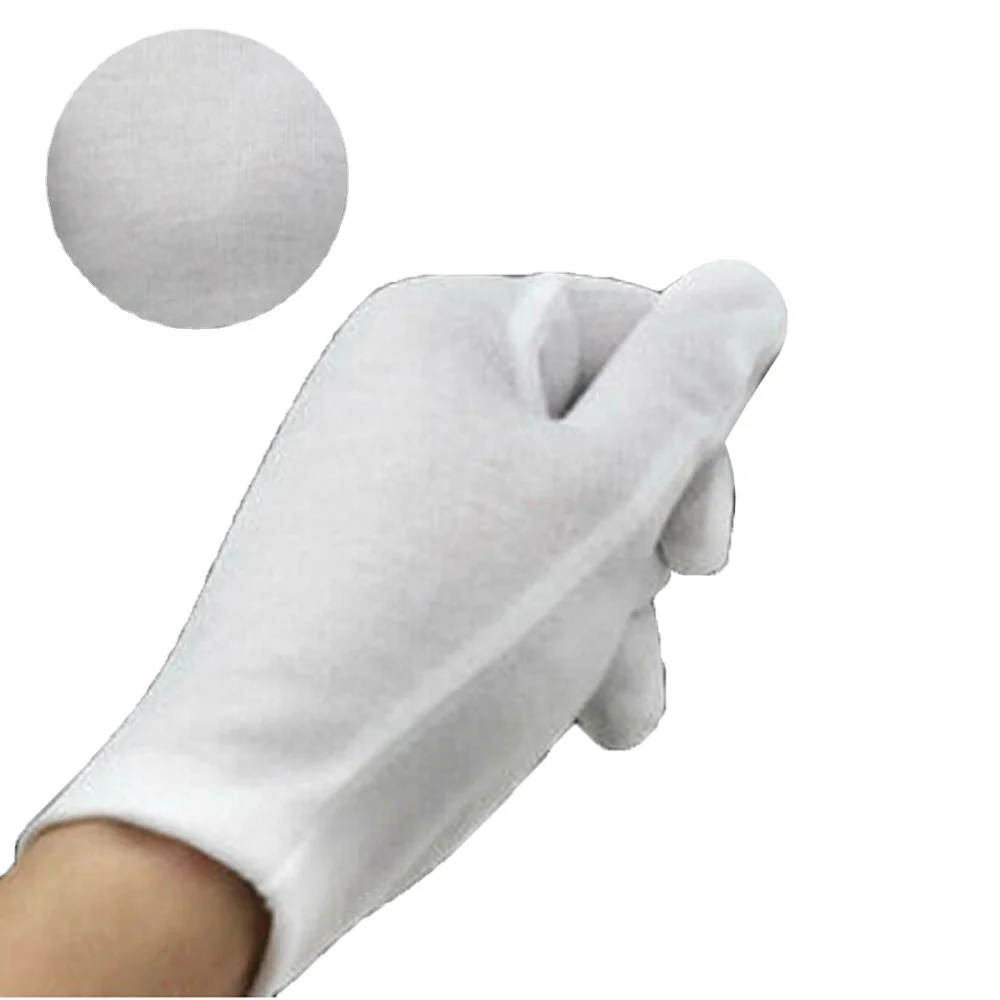 New 100% organic cotton gloves best quality Masonic Cotton Cheap price gloves High Quality Gloves Plain White Customized