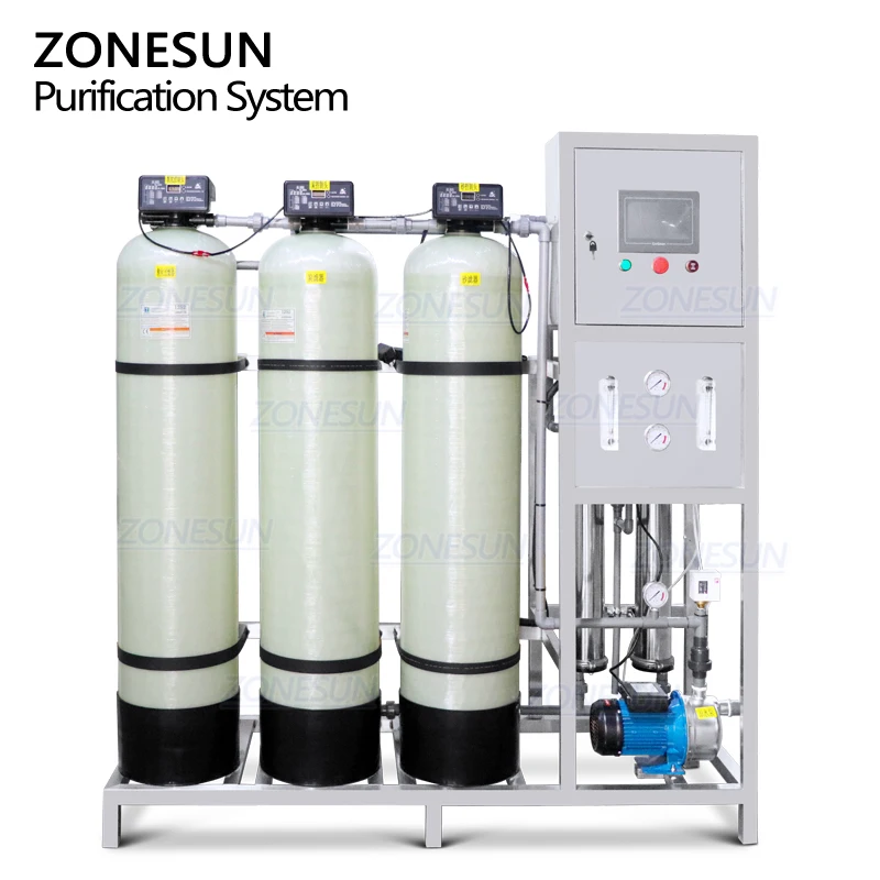 ZONESUN ZS-WP2000L Commercial High Flow Reverse Osmosis Water Purification System Water Treatment Plant