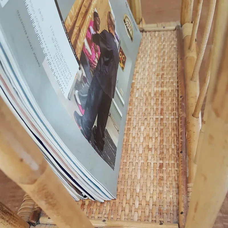 100% Eco Friendly Rattan Wicker magazine rack, High Quality Rattan Book Storage Organizer Cheap Wholesale