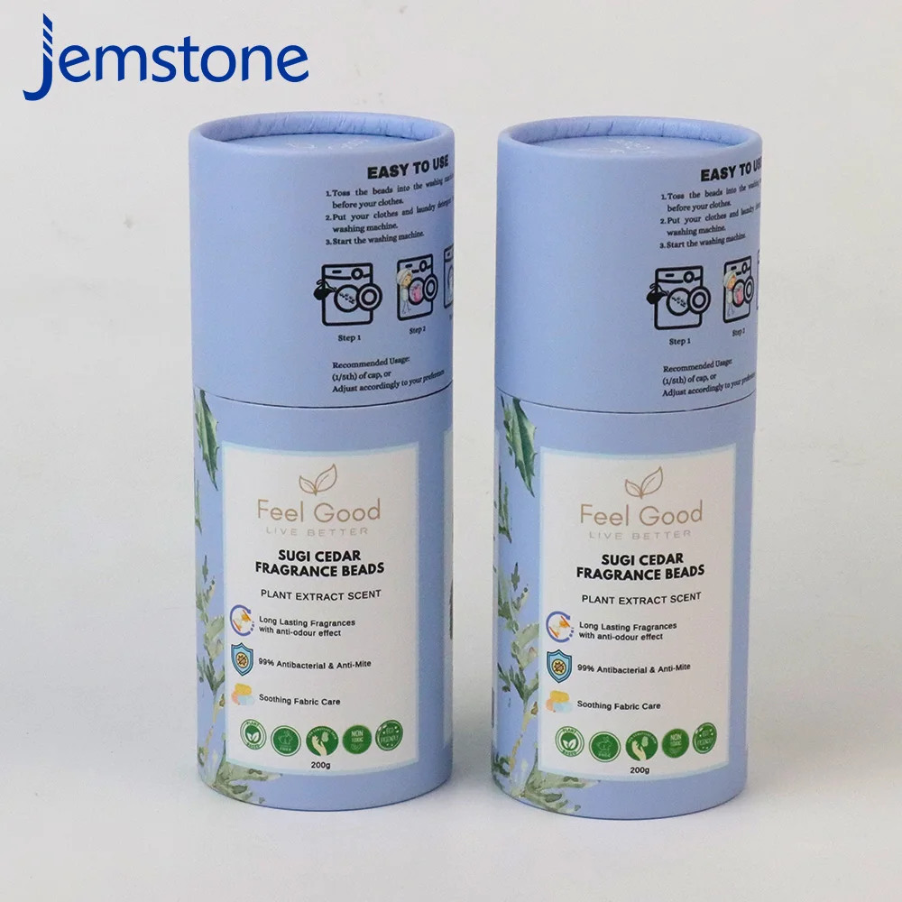 Custom Printed fragrance beads Cylindrical Paper Tube Packaging Box Eco-Friendly Paper Tube Round Cardboard Tube Packaging