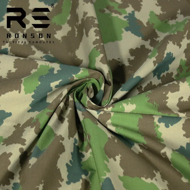 NC5050 Ripstop camouflage M58 Flachtarnenmuster Blumentarn printed tactical nylon cotton camouflage tactical fabric