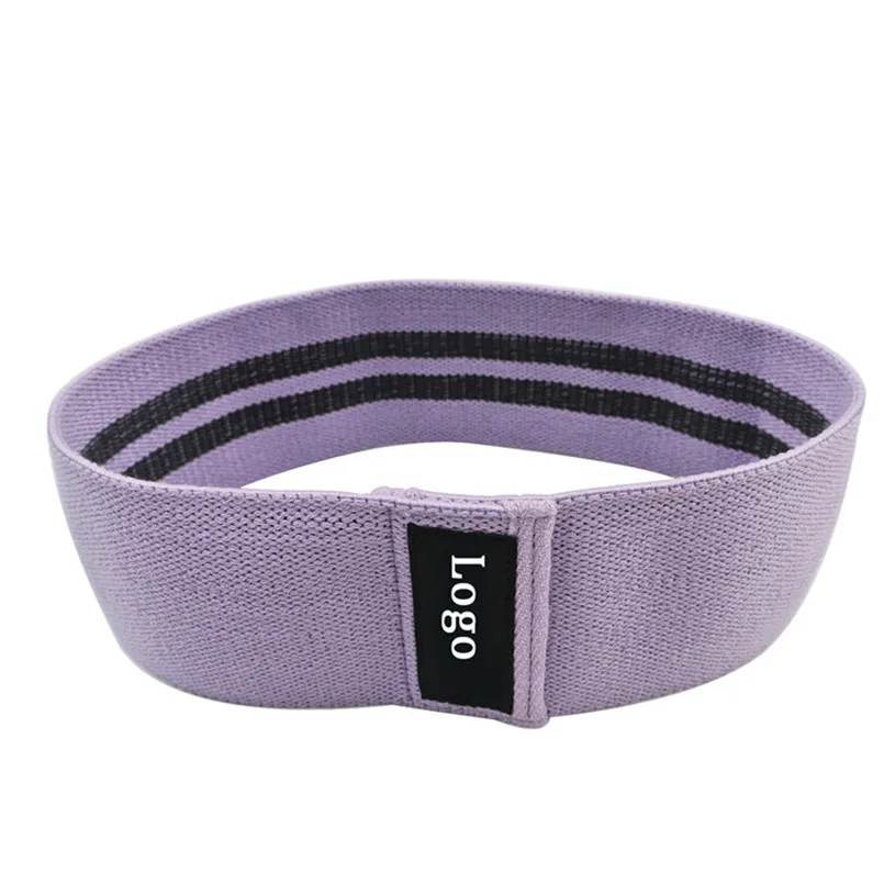 Wholesale Custom Logo Print Fabric Fitness Exercise Booty Hip Band Set Workout Loop Resistance Bands