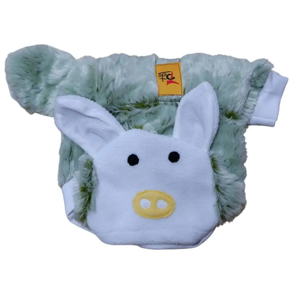 Pet Apparel Handmade Little Pig Hoodies Coat Pet Clothes Autumn Winter Plush Cartoon Pet Warmer Soft Costume Cute Fashion