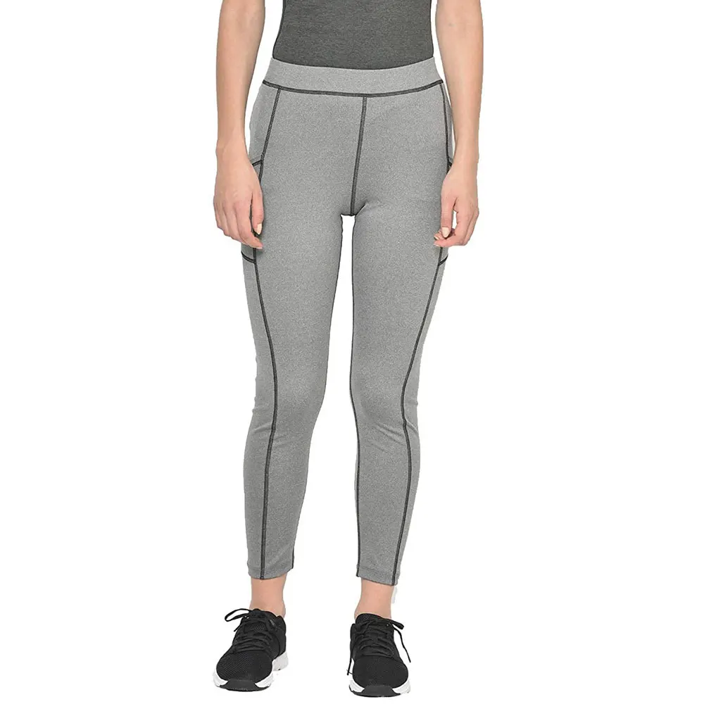 Light Grey Color Women Gym & Fitness Hight Quality New Design Women High Wasted Capri Leggings And Tights