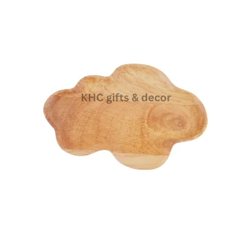 Wood Plate Natural Hardwood Platter Handcrafted Versatile Durable Sustainable Dinnerware For Daily Use or as Picnic & Poolside