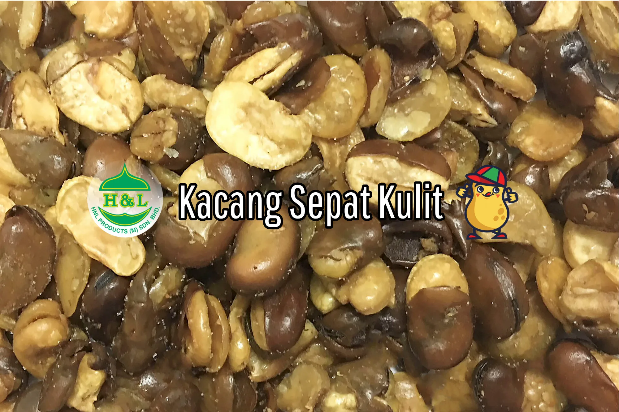 Быстрая доставка горячая HNL соленая широкая фасоль Kacang подходит для всех возрастов хрустящий и аутентичный вкус сделанный в