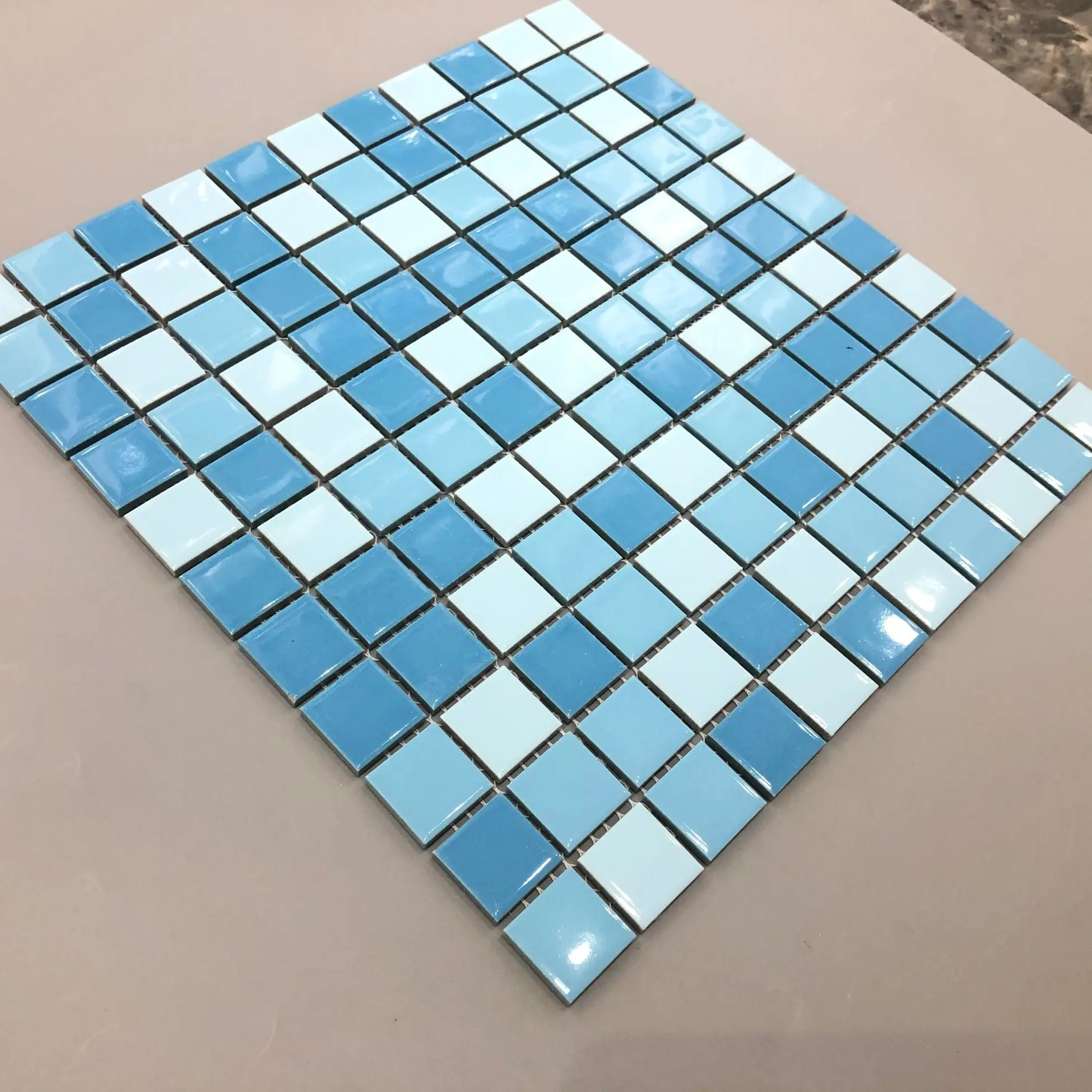 swimming pool tiles and mosaic Porcelain cheap price and high quality pools flooring and anti-slip tiles