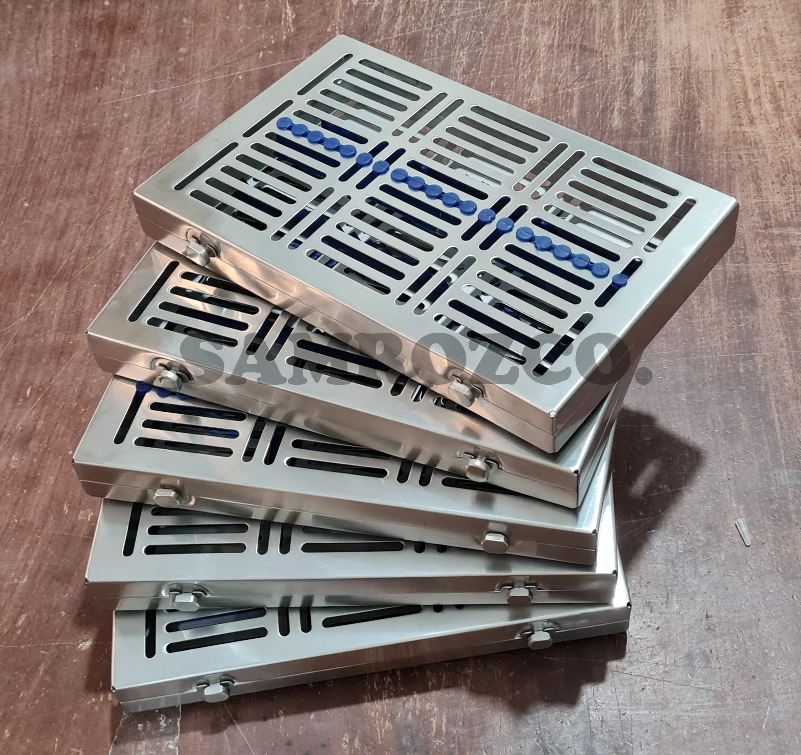 Dental Sterilization Sterile Instrument Cassette for 20pcs Detachable Autoclave Stainless Steel Cassette Tray Rack Box