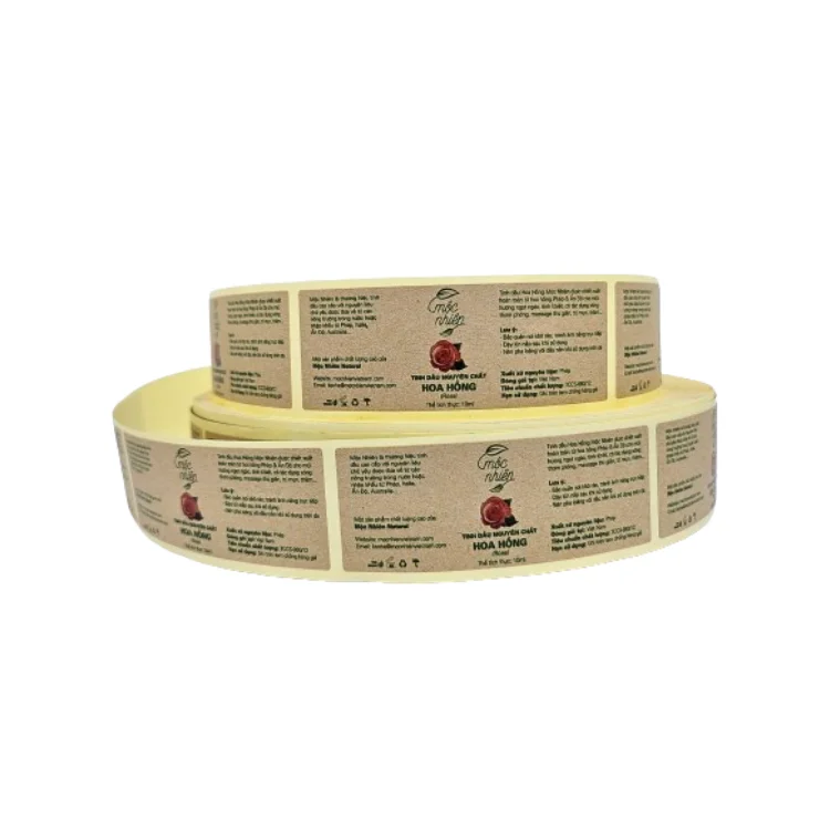 Customized Labels Fast Delivery Environmentally Friendly For Food Container Adhesive Sticker Custom Printed Made In Vietnam