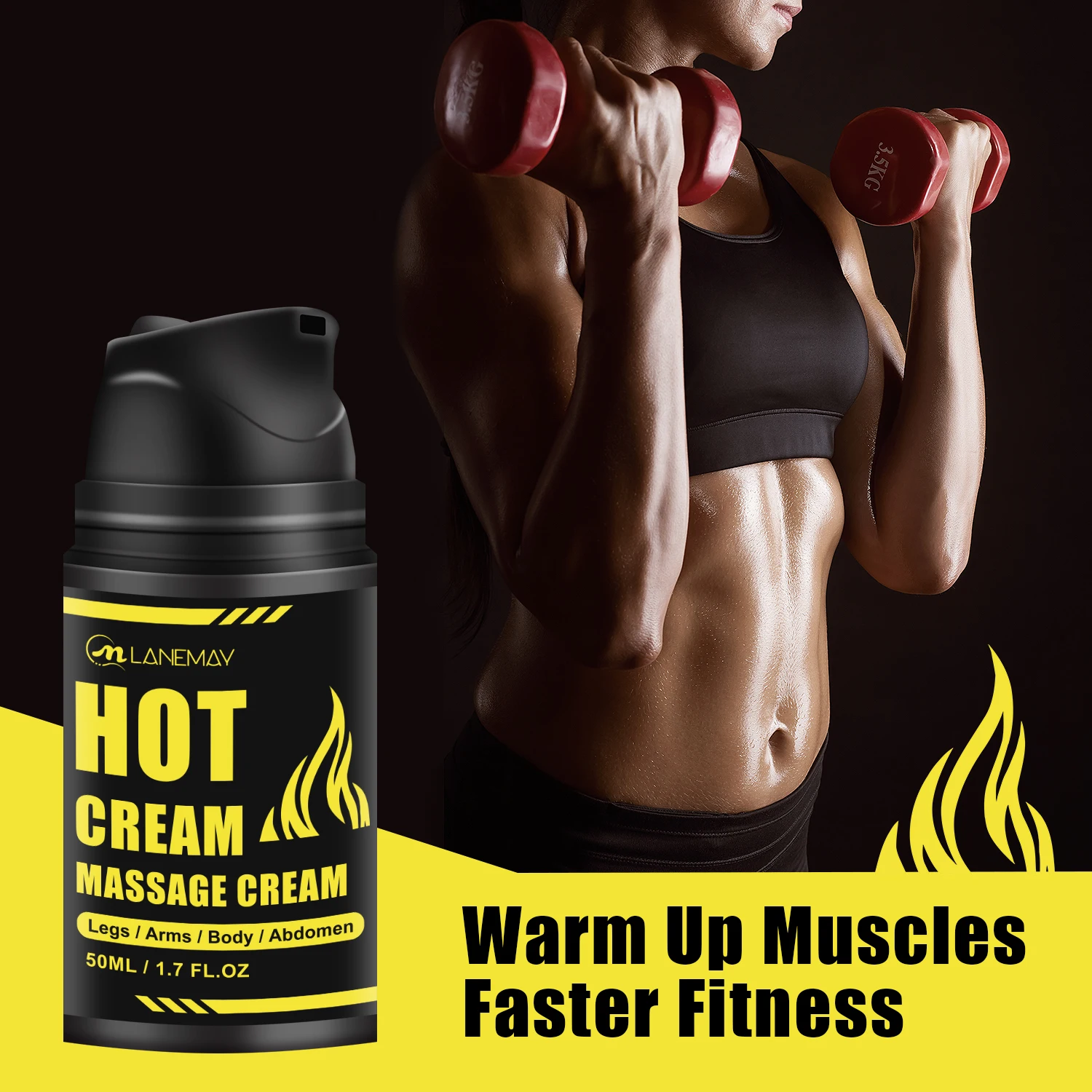 OEM Private Label Natural Best Body Slimming Hot Belly Cream Abdomen Fat Burning Cream Waist Rapid Weight Loss Cellulite Removal