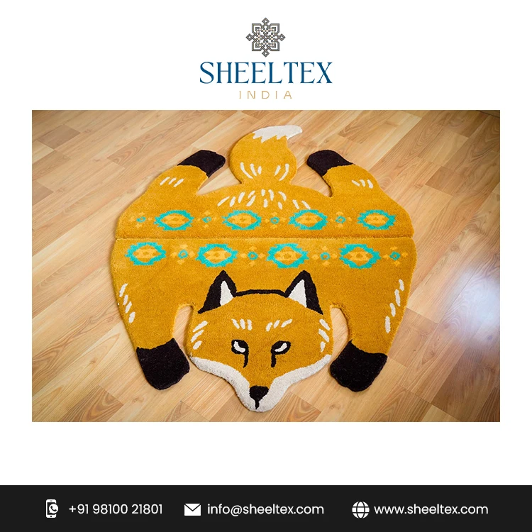 Best Selling New Design Wool Tufted Carpet Non-Slip Living Room Luxury Modern Animal Printed Carpet