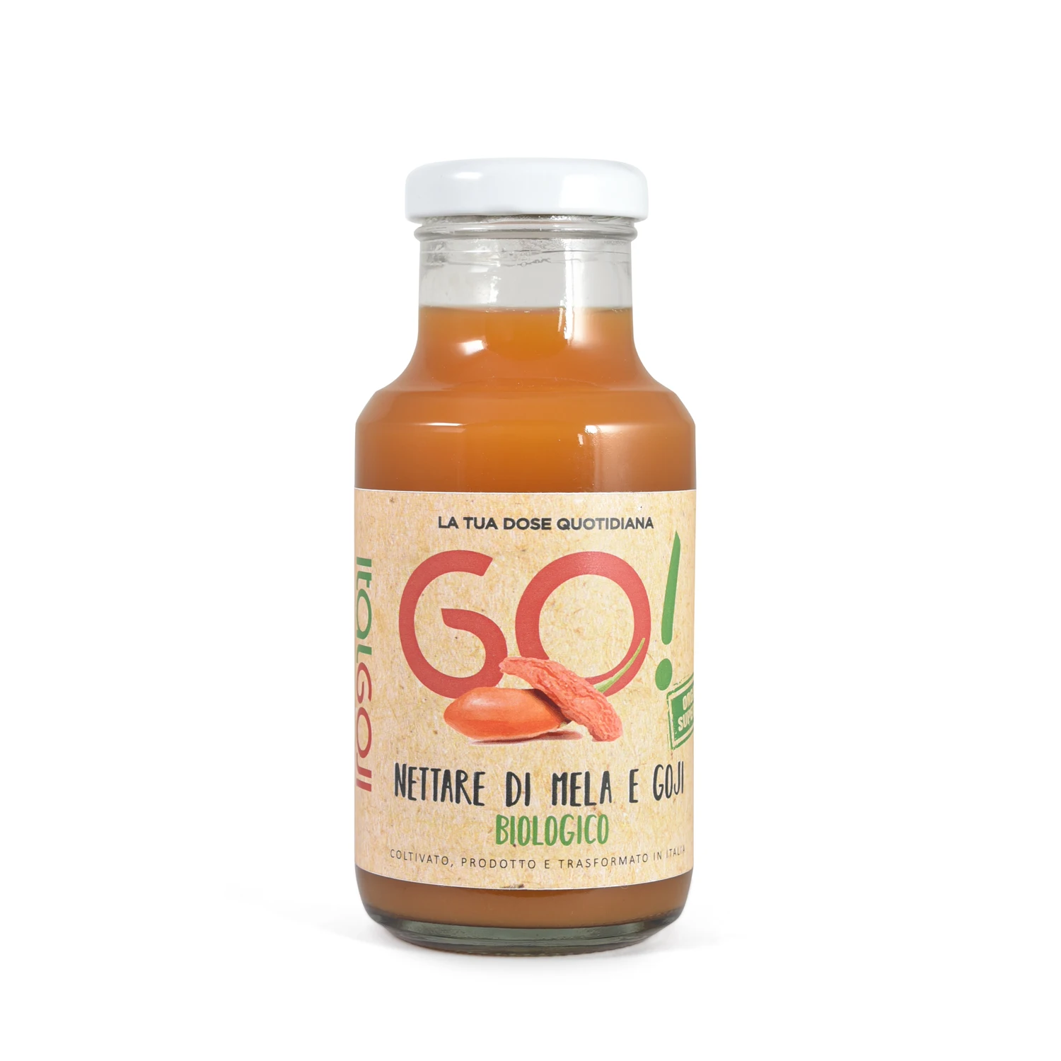 Premium Quality made in Italy Organic Apple and GOJI Berries JUICE ready to drink 200ml