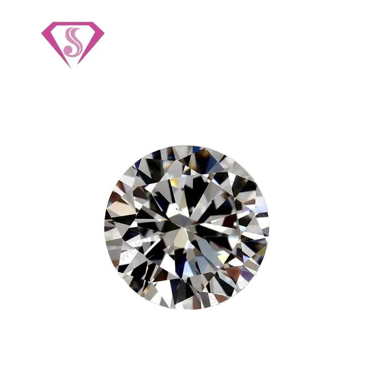 Factory Direct High Quality Diamond Machine Cut Loose Synthetic White CZ Stone Cubic Zirconia Gems Pink Red Options Available