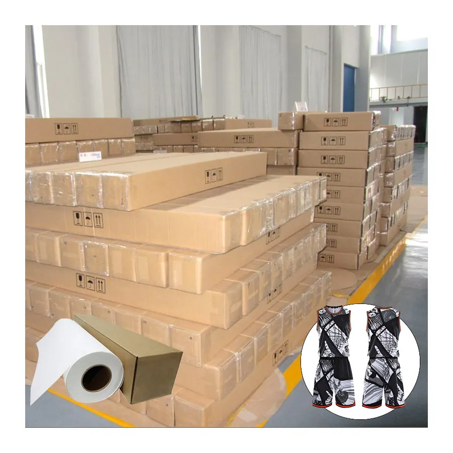 50 60 70 Gsm  Sublimation Paper Customized Size Jumbo Roll High Quality High Transfer Rate Paper Roll For Sublimation Print