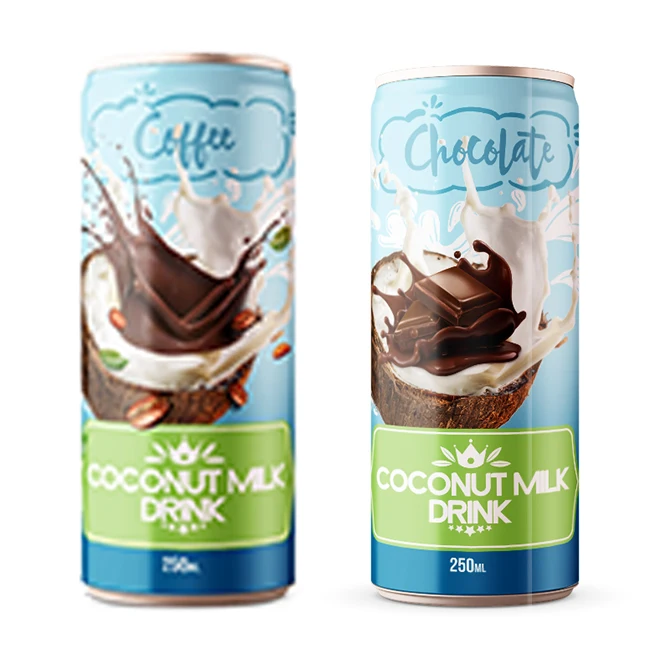 OEM кокосовый молочный напиток консервированный 250 мл от Ben Tre vietnam-бесплатный образец-бесплатный дизайн