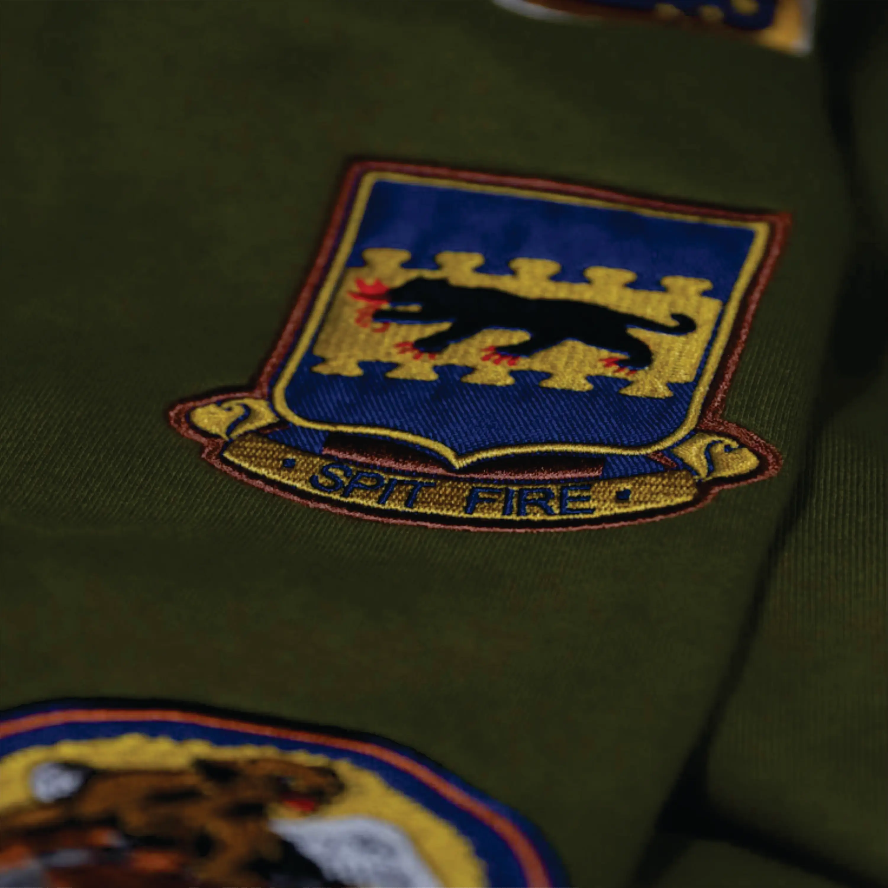 Custom Logo 60% Cotton 40% Polyester 350 gsm Fleece Chenille Embroidery Olive Green TA Pullover Hoodie