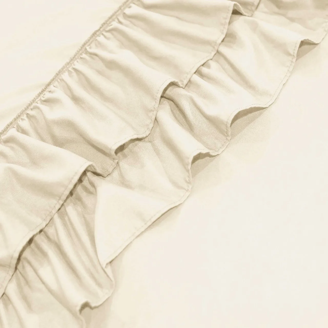 Оптовая продажа, бежевый пододеяльник в гофрированном стиле, пододеяльник из микрофибры, индивидуальный OEM ODM однотонный для спальни