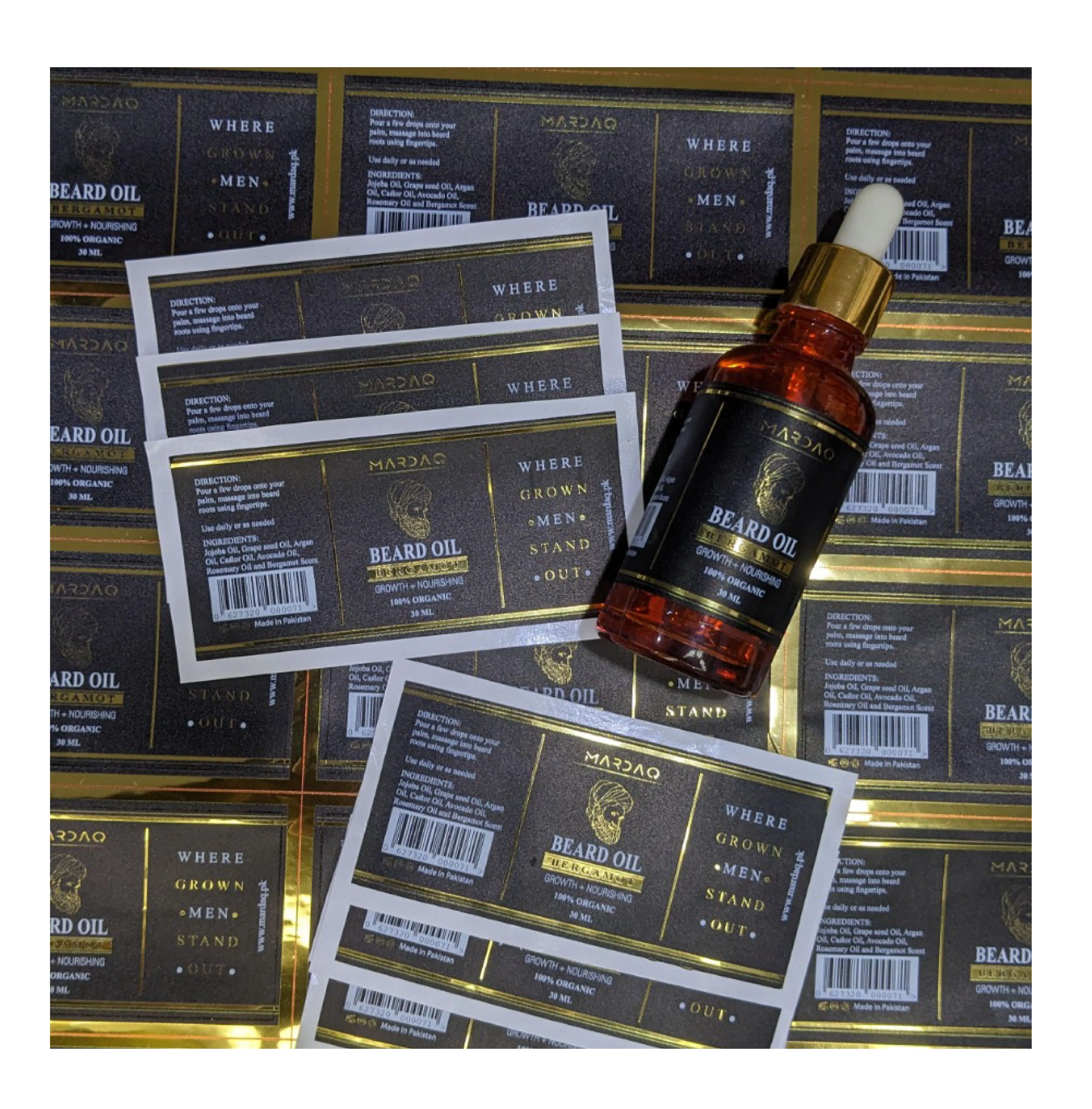 High quality Cosmetic Product Label sticker Waterproof PVC Labels Stickers For Bottle Packaging Customized Size UV Printing