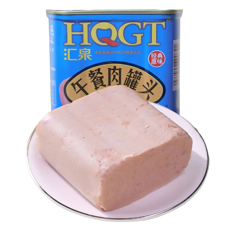 340g Canned Food  High Quality  Ready-to-eat Fry Boil  Delicious Canned Meat Canned Pork Luncheon Meat