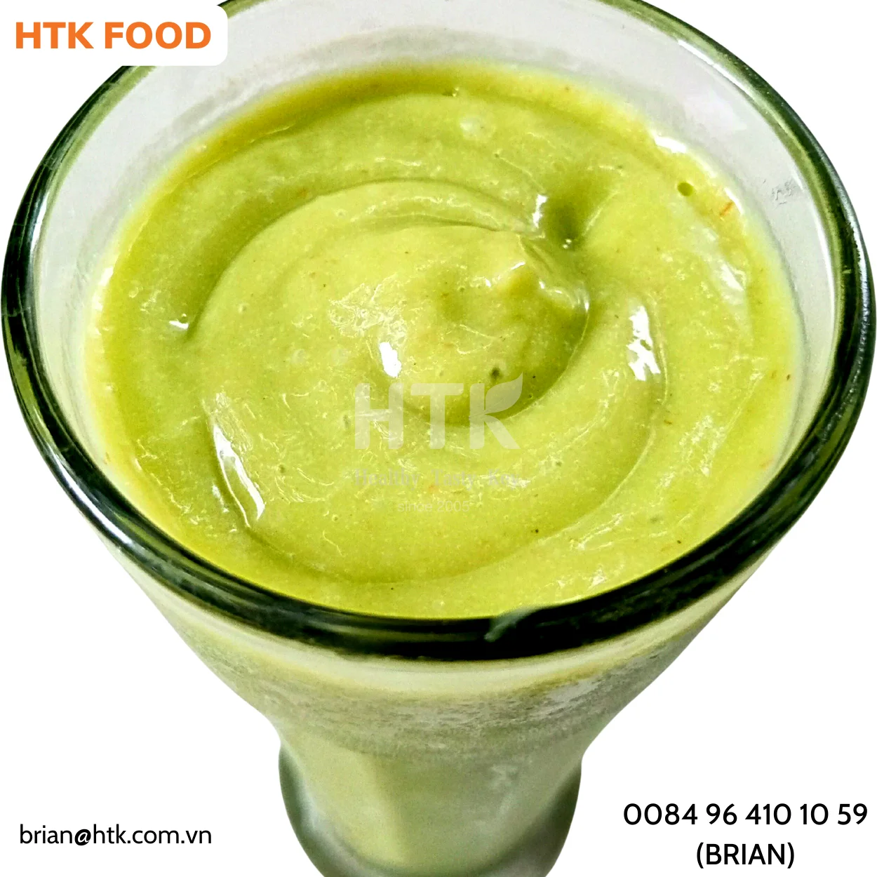 100% натуральная замороженная авокадо пюре сделано во Вьетнаме завод HTK FOOD &