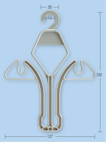Versatile Custom Mini Locking Auto Fastener Claw Plastic Shirts Clothes Hangers Clamps for Shoe Hooks