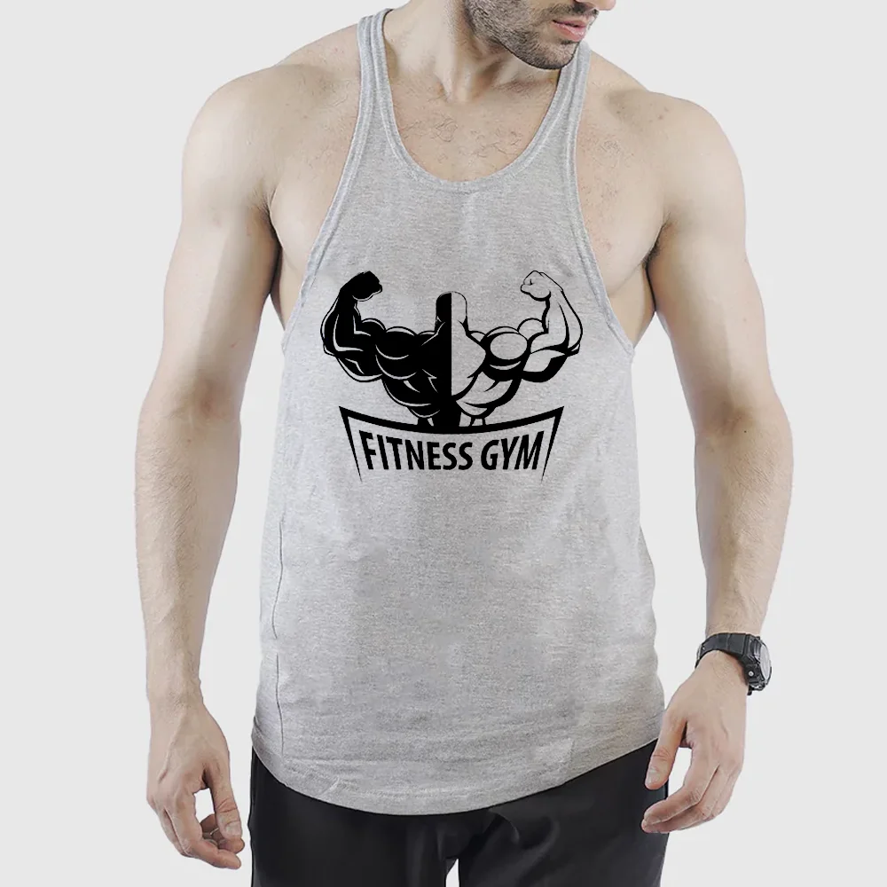 Muscle Sports Fashion Brand Tank Top Male Brother Sleeveless T-shirt Running Training Loose And Quick Drying Fitness Suit