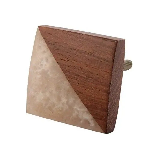 Popular Design Square Handle Luxury Style Elegant Look Expensive Design Wardrobe & Dresser Wooden Knobs Handmade