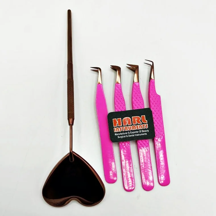 Custom Logo Eyelash Extension Tweezers Volume Tweezer For Eyelash Extension Lash Tweezers Fiber Tips Lash Supplies