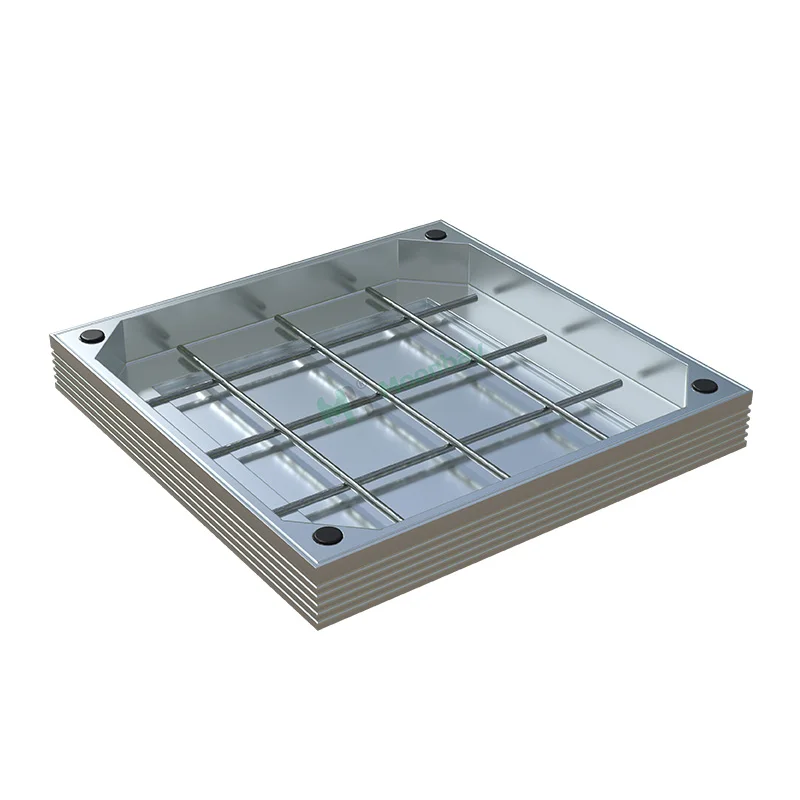 Invisible Sewage Heavy Duty Square Design Manhole Cover And Frame Customized Sizes