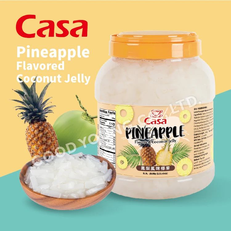 CASA Viet Nam Nata De Coco Fruit Pineapple Coconut Jelly With Good Young Tea Ingredients