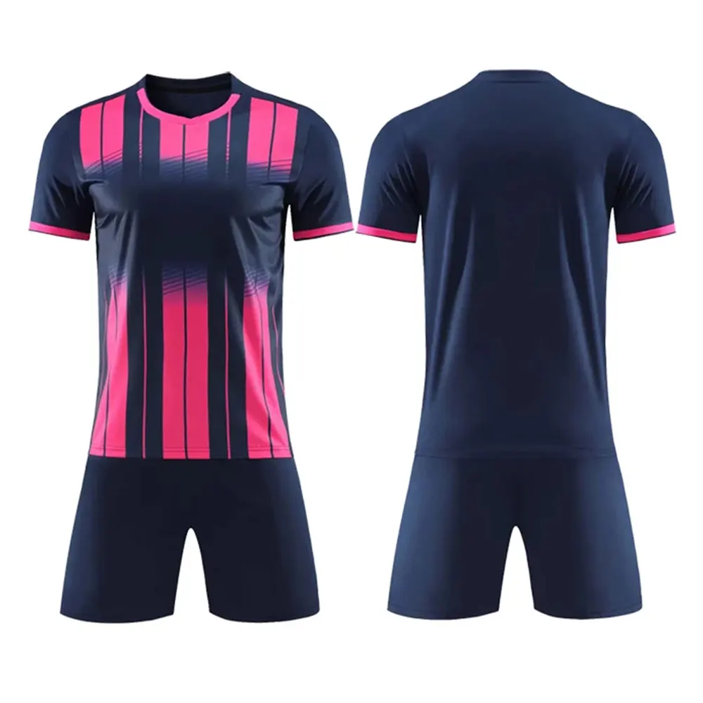 Heat Transfer Printing Soccer Jersey Team Latest Designs Youth Soccer Wear Set Custom Soccer Uniform For Adults