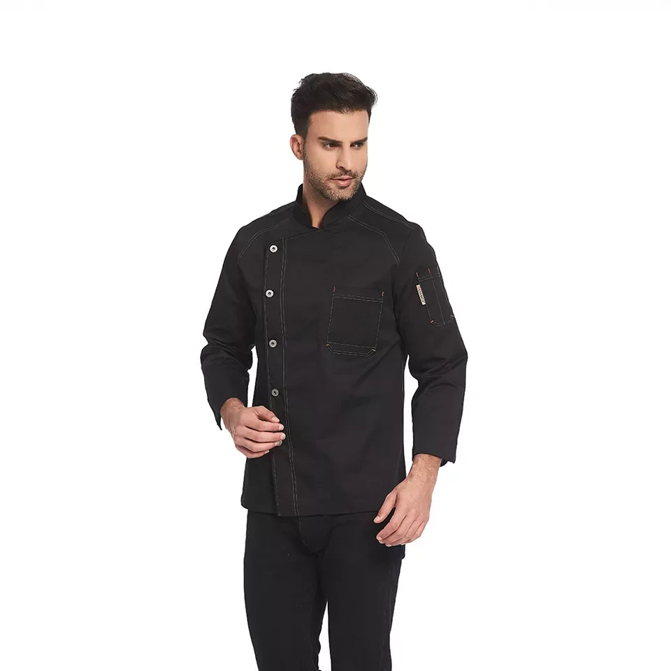 High Quality Long Sleeves Chef Uniform Executive Chef Coat Executive Chef Jacket Made In India custom  logo in cheap rate