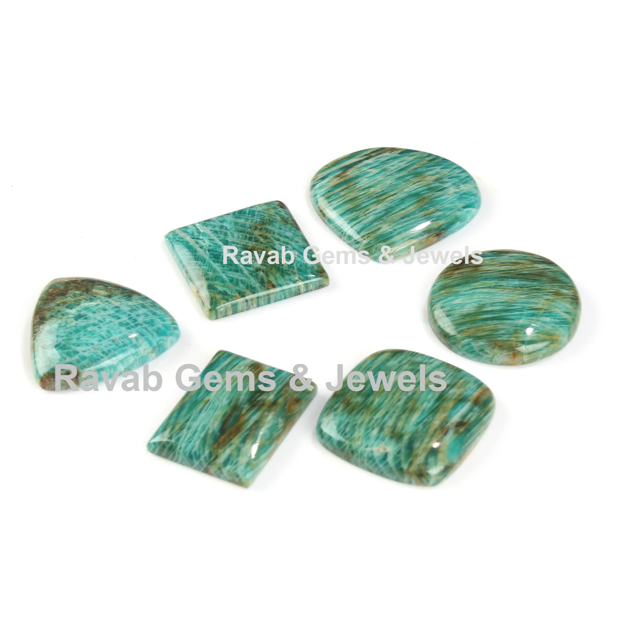 Top Quality Natural Green Amazonite Loose Gemstone Jewelry Making Mix Size and Shape Lot Cabochon Affordable Price Wholesaler