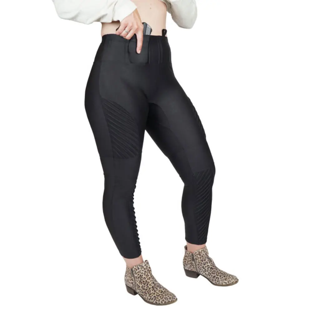 NAVKAM Women Concealed Carry Apparel Full Length Leggings Underwear Tactical Holster Gun Pockets Leggings