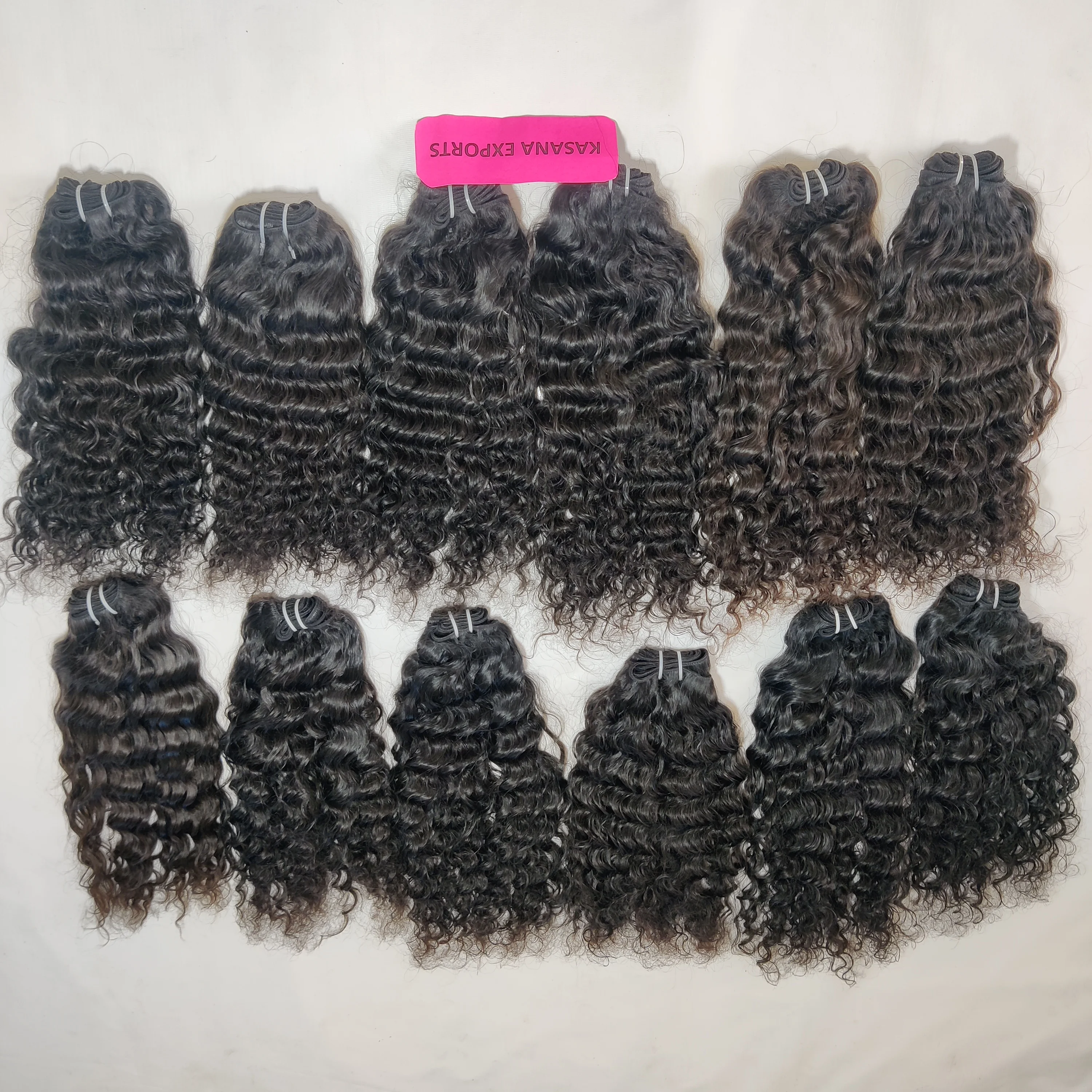 Curly Malaysian cuticle aligned natural color hair black women machine double weft genius weft human hair