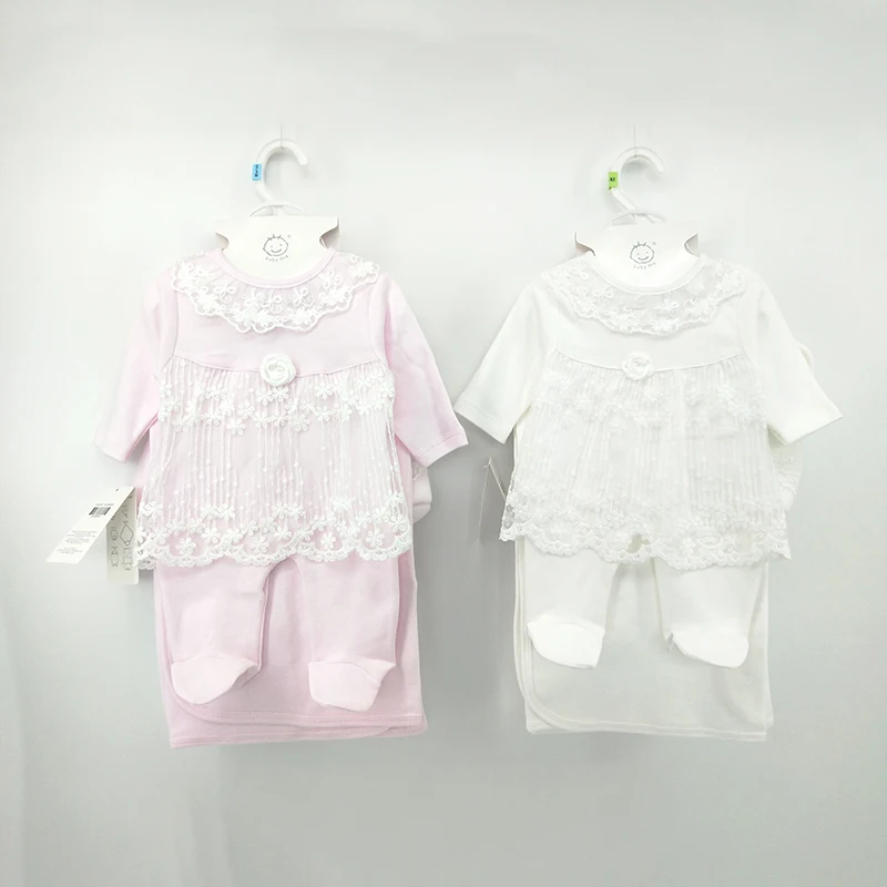 High Quality Interlock 100% Cotton 180g/M2 GSM  Baby 6 PCS Clothes Set for Boy Newborn Baby Girl Gift Sets