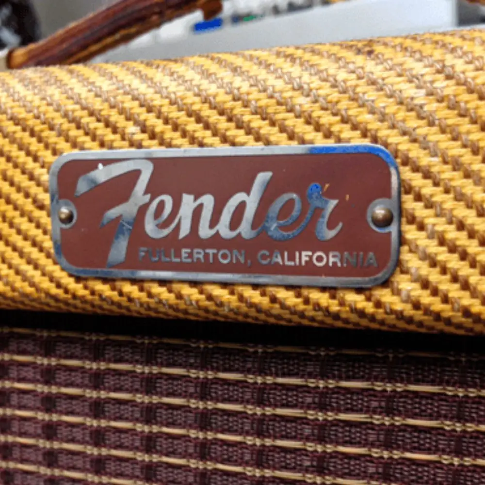 custom instrument company metal logo aluminum brass nameplate guitar case badge