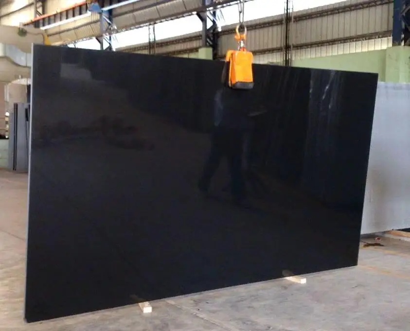 High Quality Indian Black Granite Blocks Tiles Countertops & Basins Modern Villas Timely Delivery Natural Absolute Black Design