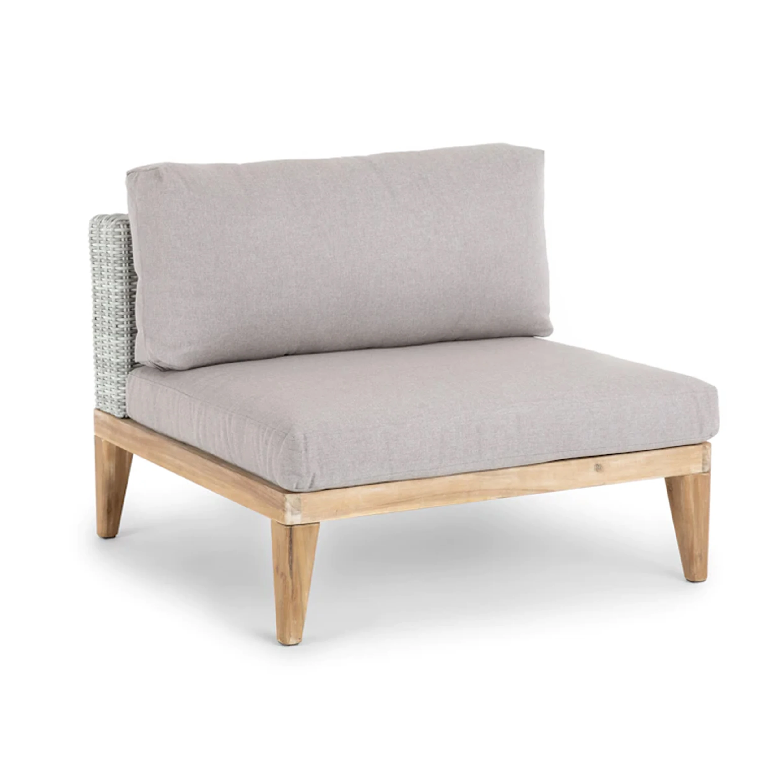 Outdoor Furniture Sofa Set Teak Wood Synthetic Rattan Comfortable Garden Chair Apartments Villas Durable Fabric Material-Ciselia